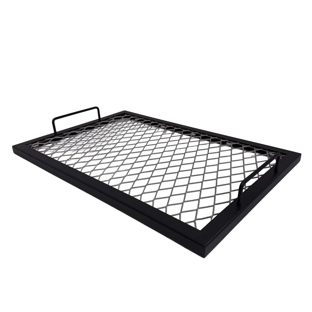 StarBBQ™ Diamond Grid Grilling Grate Insert – Heavy-Duty Campfire Grill Grate with Handles | STARBBQ-EXGRATE