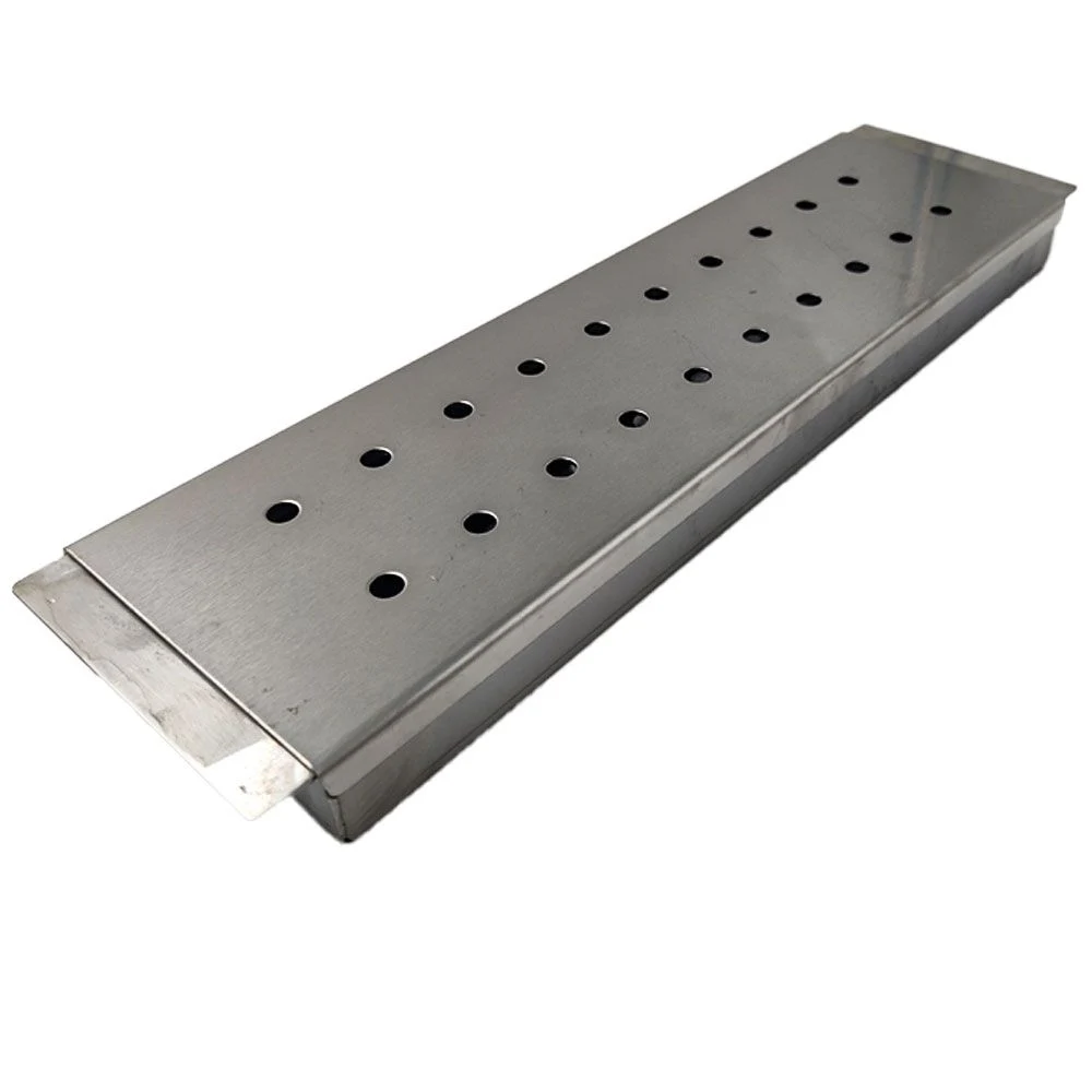 Stainless Steel Smoker Box 15"D x 4"W x 1.25"H - P-CHSM4215