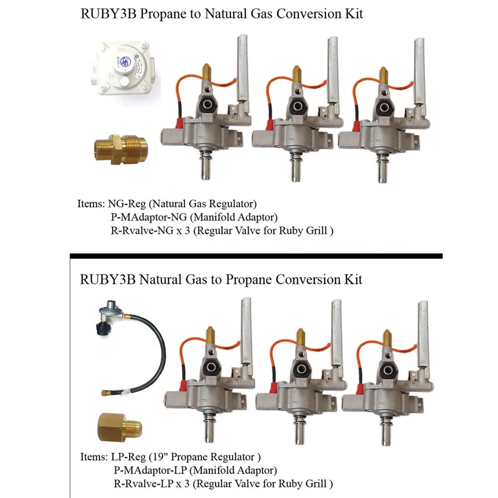 Gas Conversion Kit for 30" Ruby3B Grill