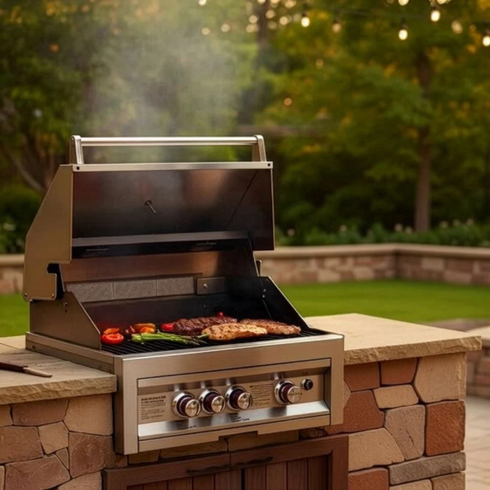 Sunstone® 28-Inch 3-Burner Built-In Gas Grill with Infrared Burner | SUN3BIR