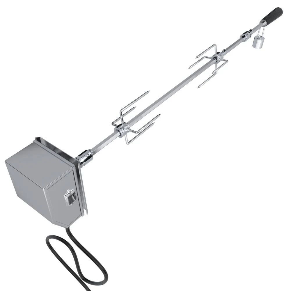 Ruby Stainless Steel Rotisserie Kit w/Mounting Bracket - Rot-Kit for 42″ RUBY5B – P-RK-5B